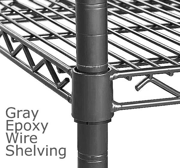 Gray Epoxy Wire Shelving