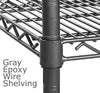 Gray Epoxy Wire Shelving