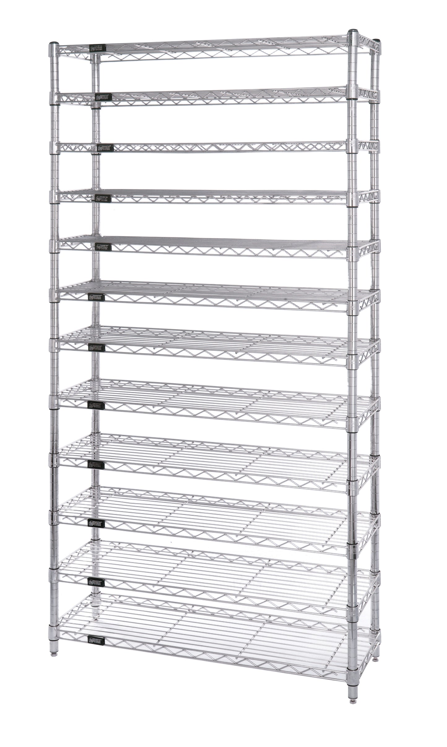4-Tier Grey Epoxy Wire Shelving Wire 24x145x57