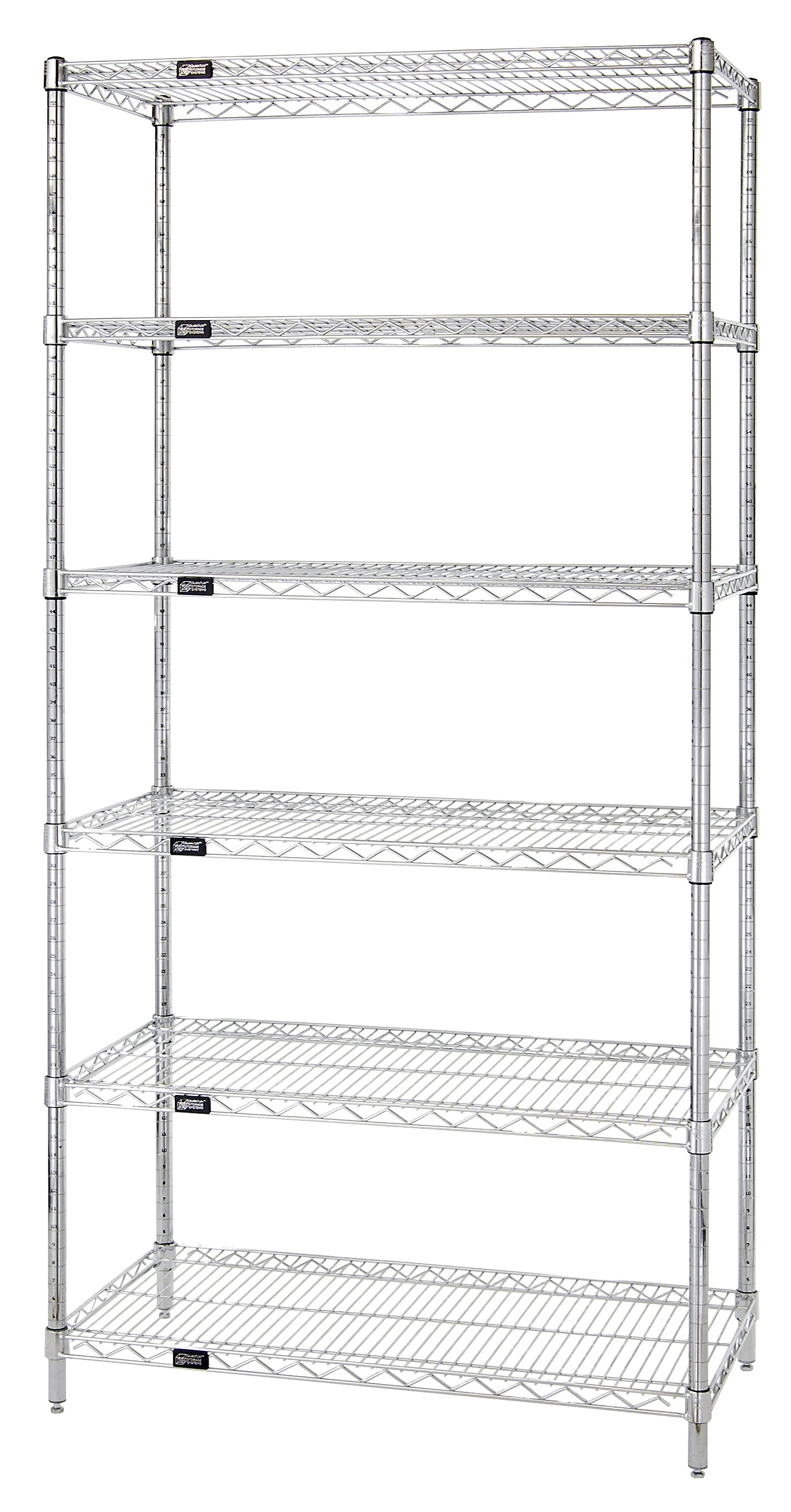 4-Tier Grey Epoxy Wire Shelving Wire 24x145x57