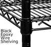 Black Epoxy Wire Shelving