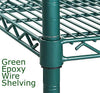 Green Epoxy Wire Shelving