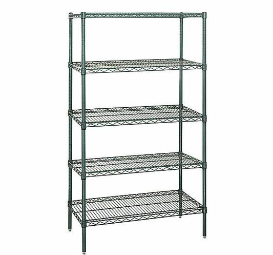 4-Tier Grey Epoxy Wire Shelving Wire 24x145x57